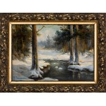 Stanislaw Janowski (1866 - 1942), "Winter Stream."