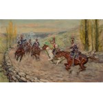 Mieczyslaw Krzyzak (1914 - 1984), "Charge in the Somosierra Gorge".