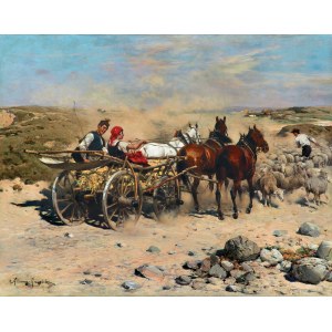 Alfred Wierusz-Kowalski, WESOŁA JAZDA / Veselá jízda, cca 1885