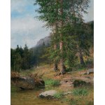Wojciech Gerson, KRAJOBRAZ TATRZAŃSKI Z SOSNAMI, 1889