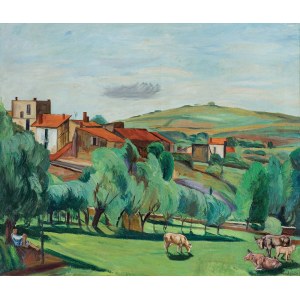 Simon (Simon) Mondzain, ON A Meadow, 1928