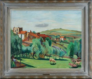Szymon (Simon) Mondzain, NA ŁĄCE, 1928