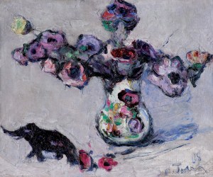Włodzimierz Terlikowski, MARTWA NATURA Z KWIATAMI I FIGURKĄ SŁONIA, 1919