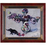 Wlodzimierz Terlikowski, STILL LIFE WITH FLOWERS AND A FIGURE OF AN ELON, 1919