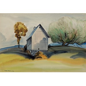 Rafał Malczewski, SAMOTNY DOM MIĘDZY DRZEWAMI, 1945-1950