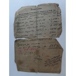 RUSSIAN LANGUAGE BILL OF RECEIPT 1941