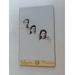 CARDBOARD PHOTO WARSAW FOT BOGACKI, THREE WOMEN