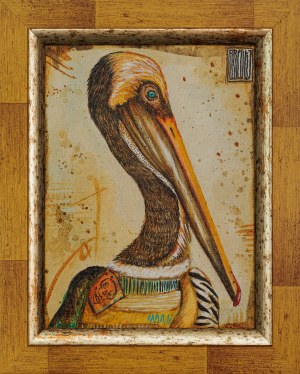Wojciech Brewka, Pelikan - z cyklu ptasich portretów