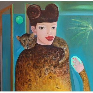Elizabeth Grzybek, cat lady, 2021