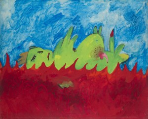 Paweł Kowalewski (ur. 1958, Warszawa), “Poranna kąpiel zielonego króla we krwi dziatek biedoty”, 1983
