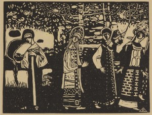 Wassily Kandinsky (1866 - 1944 Neuilly-sur-Seine), Kobiety w lesie, 1909