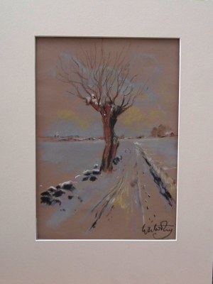 Wiktor Zin (1925-2007), Pejzaż polski z wierzbą