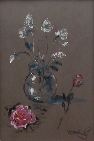 Wiktor Zin (1925-2007), Martwa natura z różami