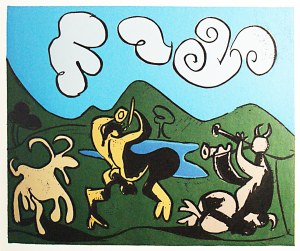 Pablo Picasso (1881-1973) „Faunes et chevre 1959” (Fauny i koza)