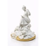 Gruppo figurativo di bisquit in stile rococò