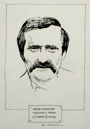 Jacek Fedorowicz, Portret nieznanego mężczyzny z wąsem (II połowa XX wieku)