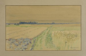 Stanisław MASŁOWSKI (1853-1926), Pejzaż z polem, 1926