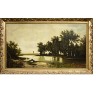 M. MARCHAND, 1st half of the 20th century, Landscape with wetlands