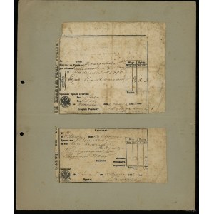 Poland, set of 2 postal documents from the second half of the 19th century, 7.05.1866 and 29.08.1887, Wolbrom and Radom