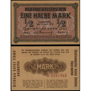 Poland, 1/2 mark, 4.04.1918, Kaunas