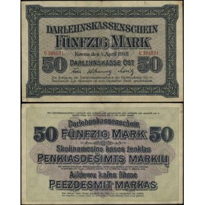 Polska, 50 marek, 4.04.1918, Kowno