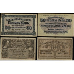 Poland, set: 50 and 100 marks, 4.04.1918, Kaunas