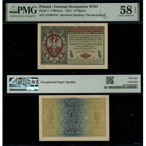 Poland, 1/2 Polish mark, 9.12.1916