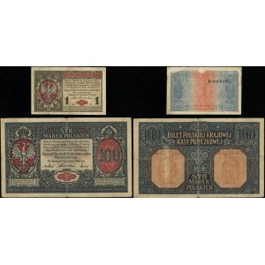 Poland, set: 1 mark and 100 Polish marks, 9.12.1916