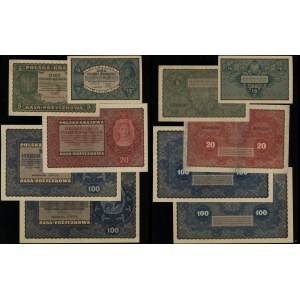 Poland, set of 5 banknotes, 1919-1920