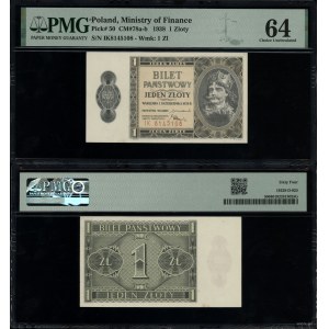 Polska, 1 złoty, 1.10.1938, IK