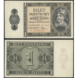 Polska, 1 złoty, 1.10.1938, IL