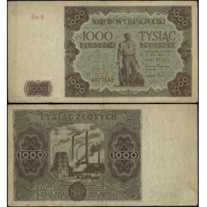 Poland, 1,000 zloty, 15.07.1947, D