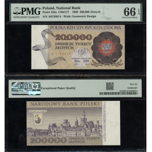 Poland, 200,000 zloty, 1.12.1989, A