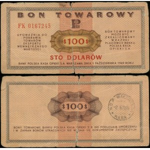 Poland, $100 voucher, 1.10.1969