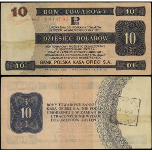 Poland, voucher for $10, 1.10.1979