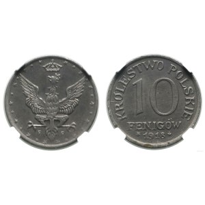 Poland, 10 fenig, 1918 F, Stuttgart