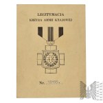 [POSTHUMOUS ID CARD] Home Army/Emigration Home Army Cross ID Card Issued Posthumously to Antoni Gawroński, alias “Marian,” Security Company, Warsaw District