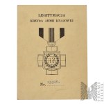 [POSTHUMOUS ID CARD]Home Army/Emigration Home Army Cross ID Card Issued Posthumously to Kazimierz Stamirowski, alias “Gorlicki,” Security Company, Warsaw District—Polish Legions, Pawiak, Auschwitz