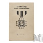 [ZOŚKA BATTALION] Home Army Cross ID Card: Jan Drac - Szare Seregi, "Zośka" Battalion, "Rudy" Company