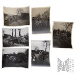 [JEŻEWSKI FAMILY COLLECTION] Home Army/PSZnZ Set of 6 Photographs of the Jeżewski Brothers Next to an Adler 2.5-Liter Car German Occupation — Warsaw, Praga, 6th Praga District