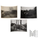 [ZBIÓR RODZINY JEŻEWSKICH]Armia Krajowa/PSZnZ Zestaw 6 Fotografii Braci Jeżewskich Przy Samochodzie Adler 2.5-Litre Okupacja Niemiec - Warszawa, Praga, VI Obwód Praga