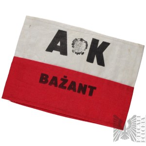 Home Army/Third Republic of Poland Veteran Armband—Home Army Błonie District: Cietrzew, Bekas, Borsuk, Bażant