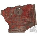 [TRACES OF BULLET HOLES] World War II/Occupation Excerpt from a plaque at the Staatsbibliothek Warschau State Library – Warsaw, Waschau, Library, Occupation, National Library, University Library, Krasiński Family Charter
