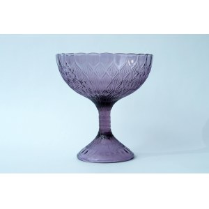 Glass fruitbowl , Almonds - HSG Ząbkowice - E. Trzewik-Drost - Purple