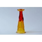 Glass candle holder , "Mexican woman". - HSG Ząbkowice - E. Trzewik-Drost - Unique color!