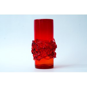 Glass vase with braid - Cracow Institute of Glass - J. Słuczan-Orkusz - Damaged from 1 zl.