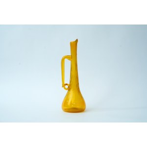 Glass jug with ear - Krakow Glass Institute - KIS - yellow