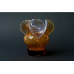 Glass vase , "Donkey" - HSA Barbara - Cz. Zuber - No. 3