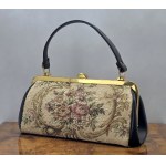 Tapestry handbag - petit point - Austria 1960s