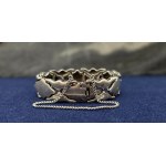 Sterling silver solid link clasp bracelet,- Dragon Scale, Poland circa 1990.